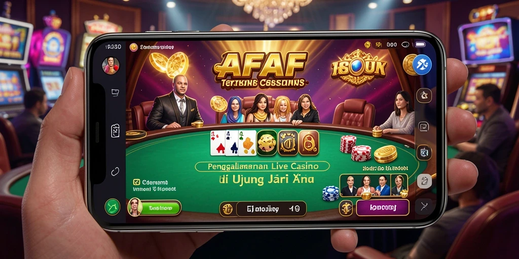 Gameplay Live Casino yang mendebarkan dengan dealer langsung.