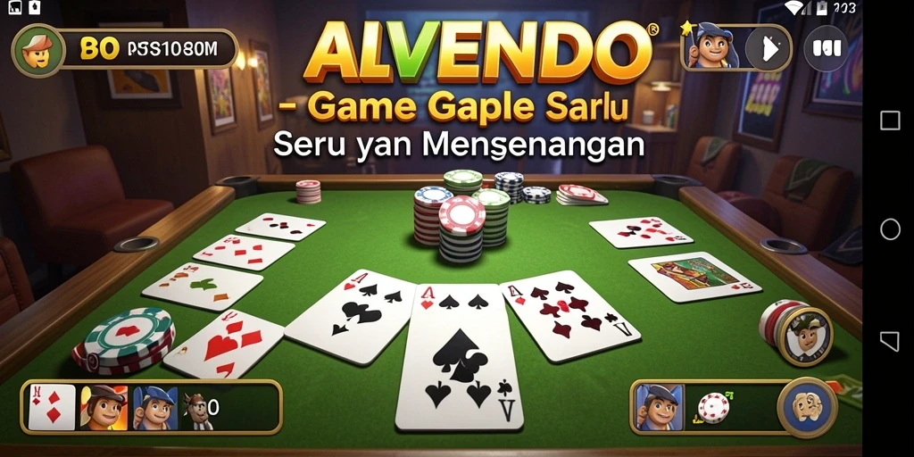Tampilan screenshot permainan Gaple yang menyenangkan dan interaktif.