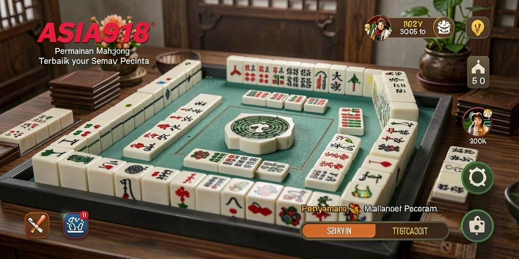 Screenshot gameplay ASIA918 menampilkan keseruan permainan Mahjong.