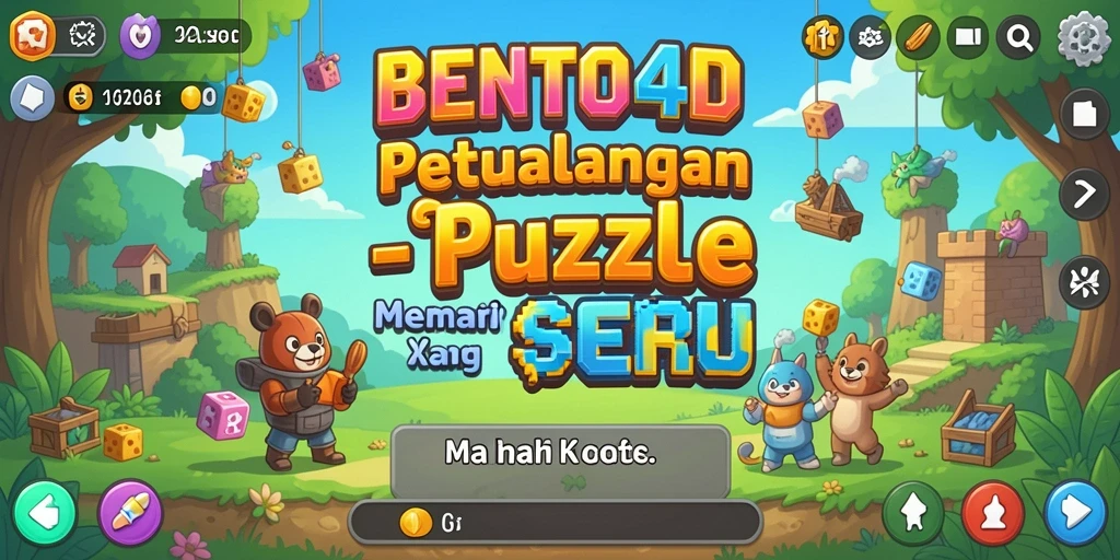 Screenshot gameplay BENTO4D menampilkan tantangan puzzle yang menarik.