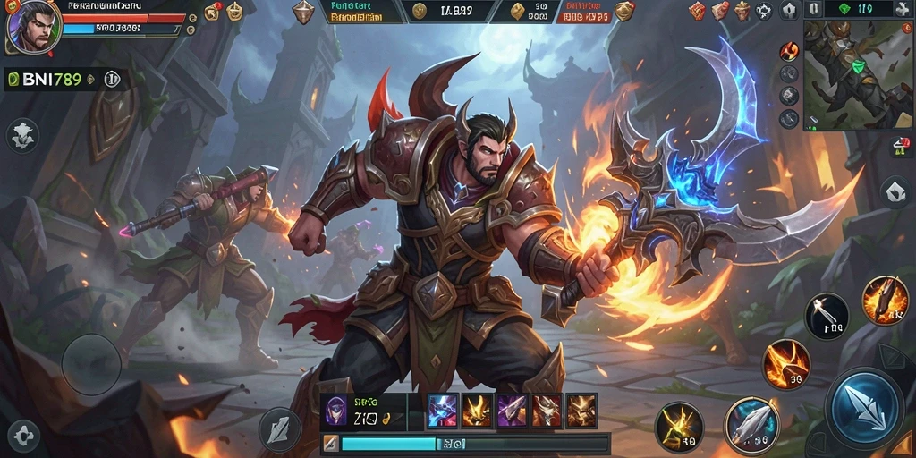 Tampilan gameplay seru dari BNI789 yang menggugah adrenalin.