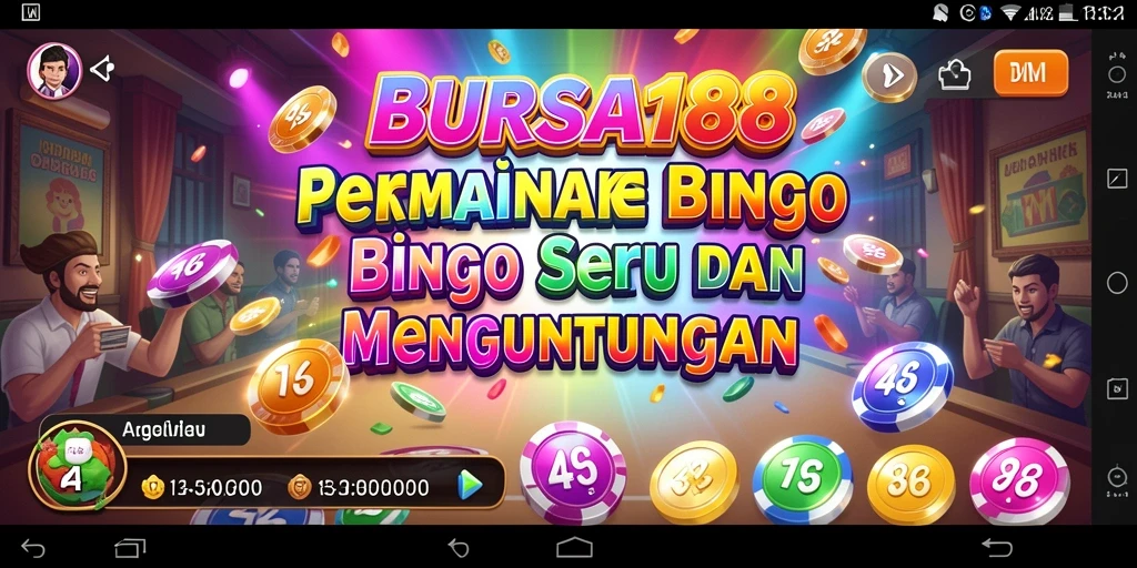 Tampilan gameplay seru di BURSA188 dengan berbagai kartu Bingo.