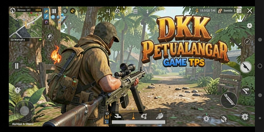 Tangkapan layar DKK menampilkan aksi seru dalam gameplay TPS.