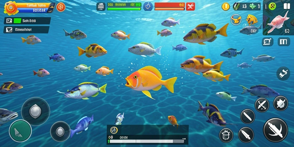 Screenshot gameplay E88 yang menampilkan aksi menembak ikan.