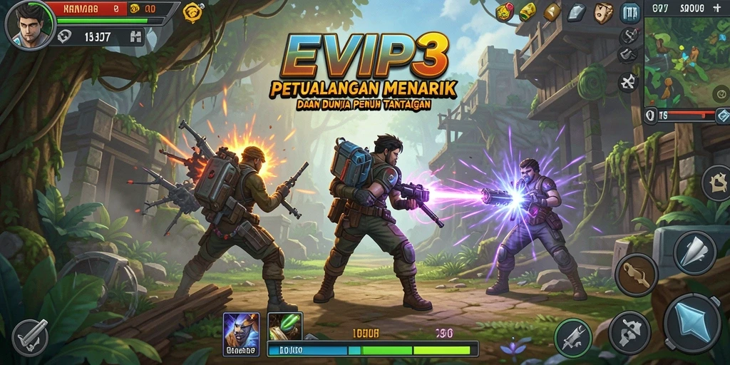 Tampilan gameplay <strong>EVIP3</strong> yang seru dan penuh warna.