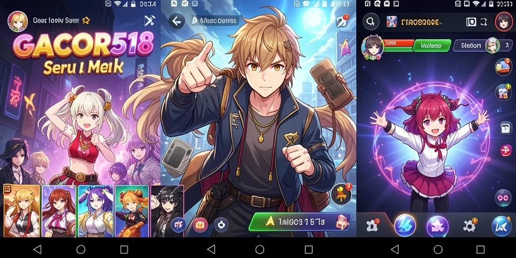 Tampilan menarik dari gameplay Anime di GACOR518.
