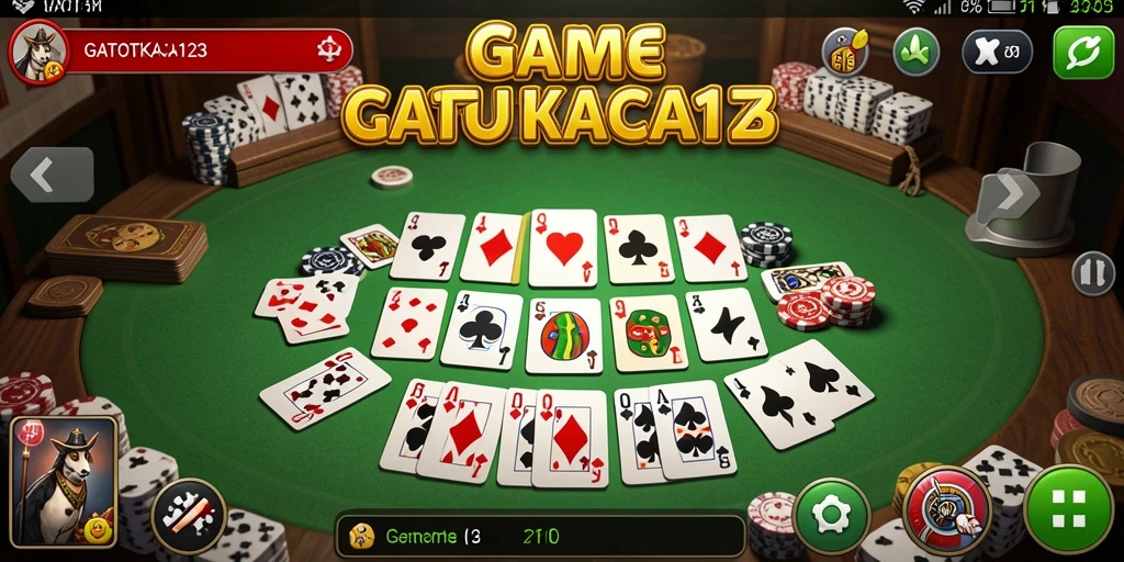 Screenshot gameplay seru dari GATOTKACA123 yang menunjukkan momen permainan Gaple.