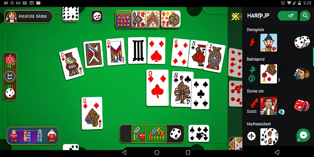 Screenshot gameplay HARAPJP menampilkan keseruan bermain Domino.