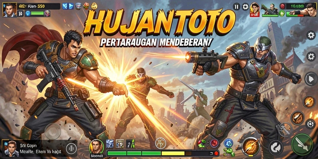 Gameplay seru HUJANTOTO yang penuh aksi dan tantangan.