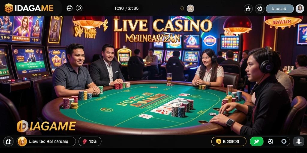 Tampilan menarik gameplay Live Casino IDAGAME yang mengasyikkan.