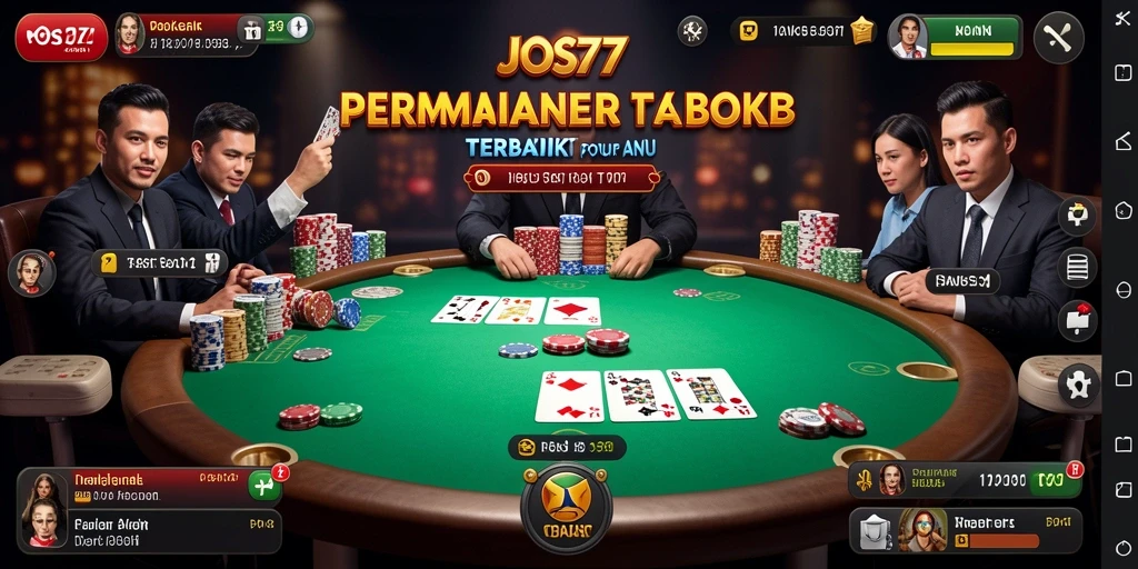 Screenshot JOS77 menampilkan gameplay Poker yang penuh aksi dan tantangan.