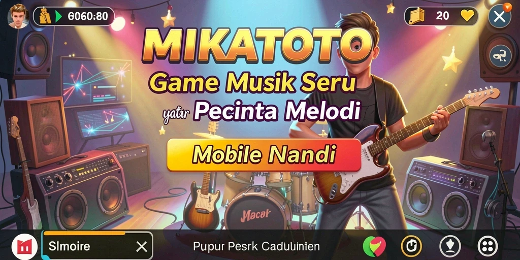 Tampilan gameplay MIKATOTO yang menarik dengan pengalaman musik seru.