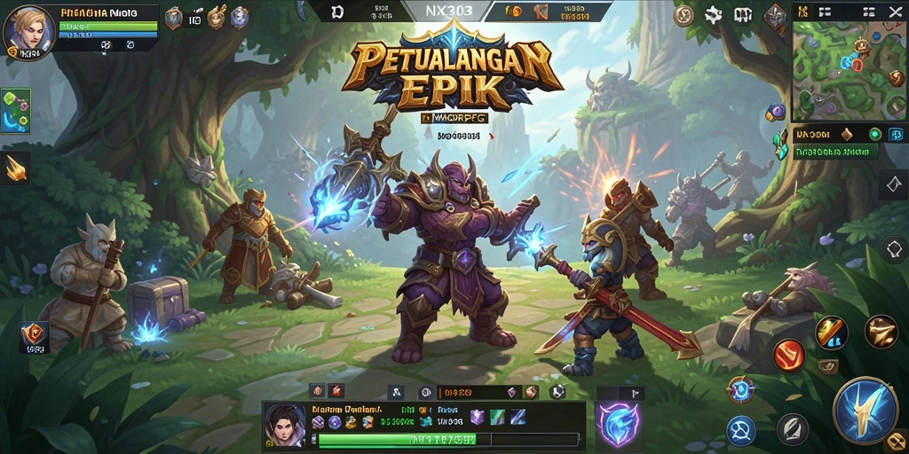 Tampilan gameplay <strong>NX303</strong> yang menampilkan petualangan seru dan interaksi pemain.