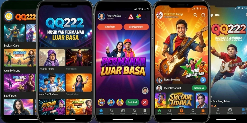 Tampilan menarik dari gameplay <strong>QQ222</strong> yang penuh warna dan interaksi musik.
