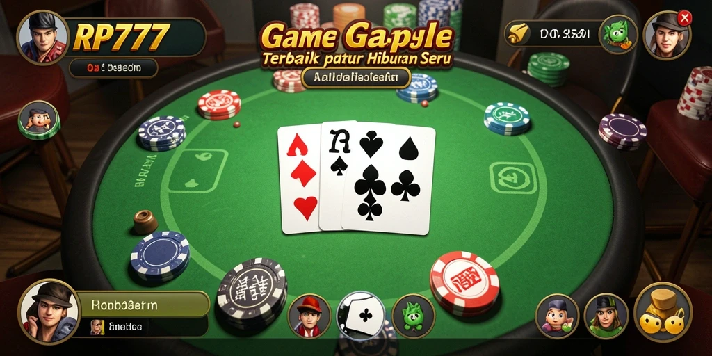 Tampilan gameplay seru saat bermain Gaple di RP777.