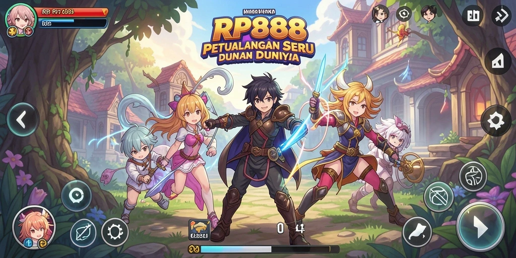 Gameplay seru RP888 dengan karakter anime yang mengesankan.