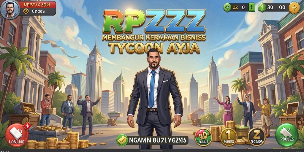 Screenshot menunjukkan gameplay menarik dari RPZZZ dalam membangun bisnis.