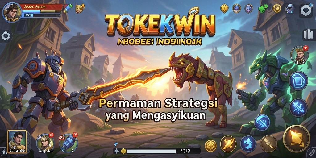Screenshot menampilkan aksi strategis yang mendebarkan di TOKEKWIN.