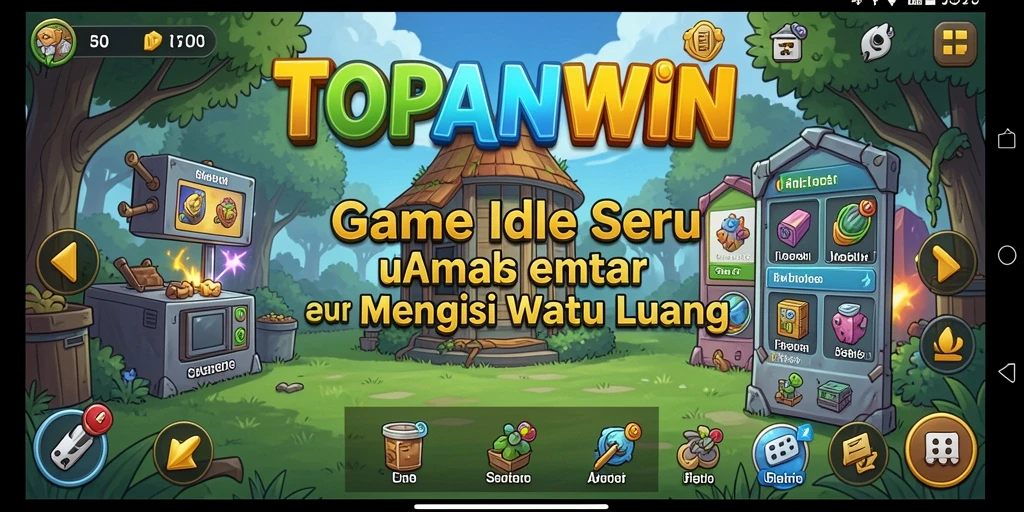 Screenshot gameplay menunjukkan aktivitas pengumpulan sumber daya yang seru di TOPANWIN.
