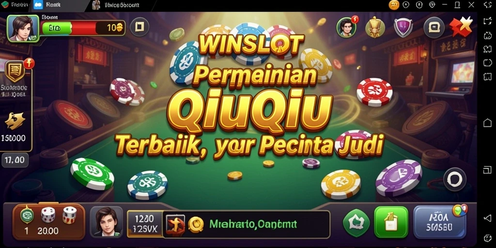 Tampilan antarmuka permainan QiuQiu yang menarik dan penuh warna.