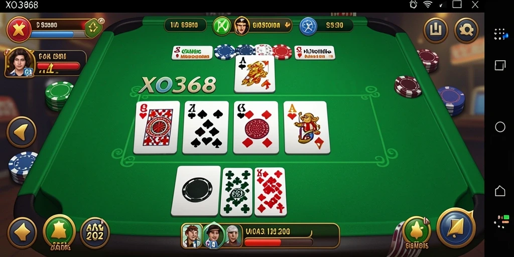 Screenshot utama XO368 menampilkan gameplay Domino yang seru.